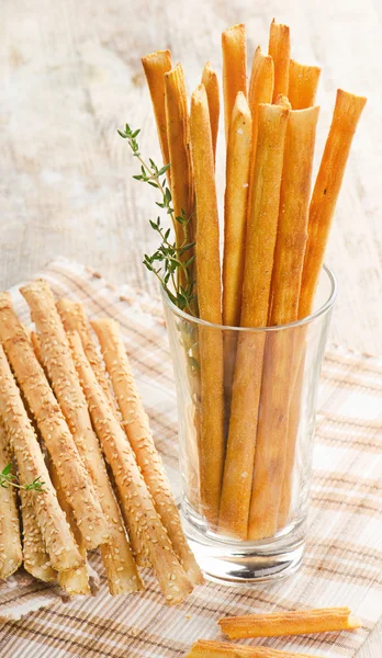 Bread sticks with herbs — Stock Photo, Image