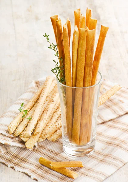 Bread sticks with herbs — Stock Photo, Image
