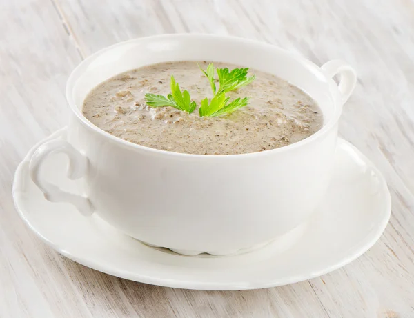 Creamy mushroom soup — Stock Photo, Image