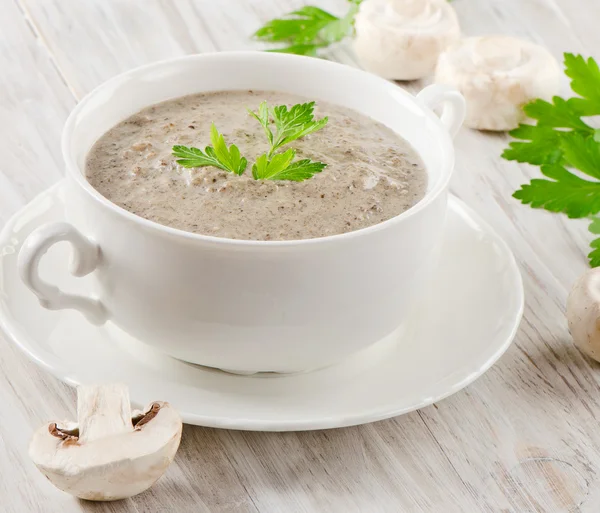 Creamy mushroom soup — Stock Photo, Image