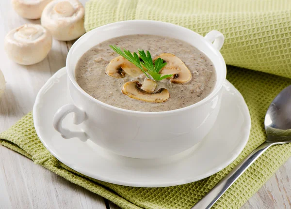 Creamy mushroom soup — Stock Photo, Image