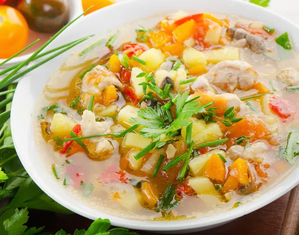 Mísa zeleninové polévky — Stock fotografie