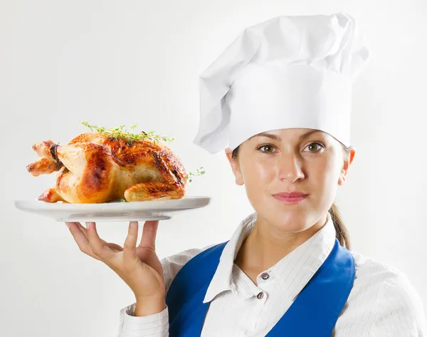 Šéfkuchař žena — Stock fotografie