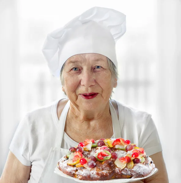 Senior woman cook — Stock Photo, Image