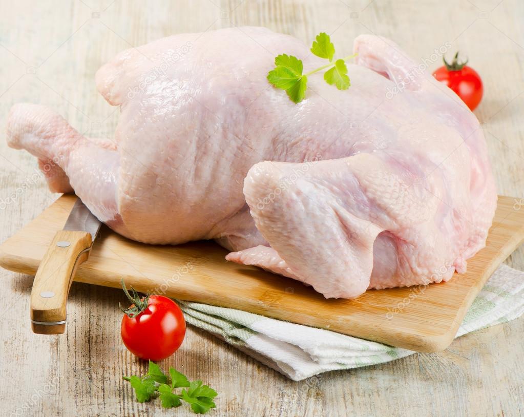 Whole raw chicken — Stock Photo © bit245 29781463
