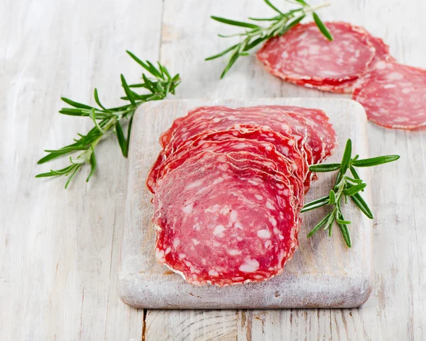 Slices of salami — Stock Photo, Image