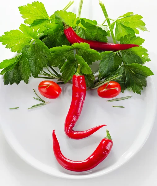 Peppers face — Stock Photo, Image