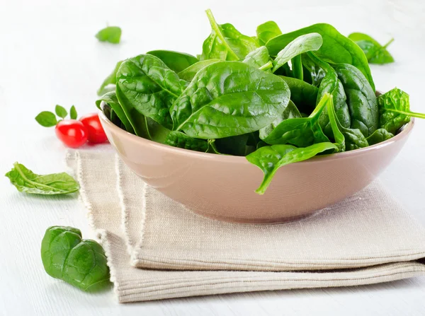 Fresh green spinach leaves — Stock Photo, Image