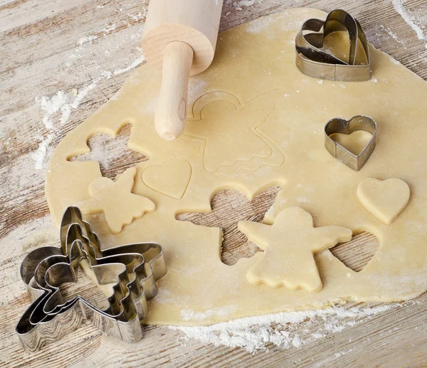 Cuisson des biscuits de Noël — Photo