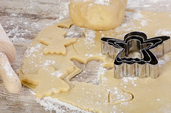 Bagning jul cookies - Stock-foto