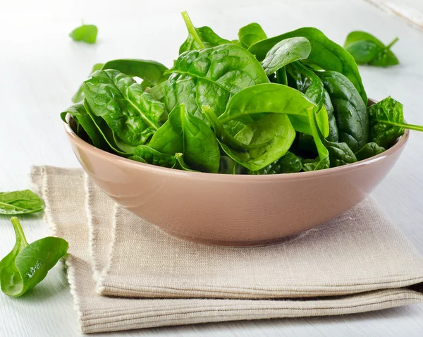 Fresh green spinach leaves — Stock Photo, Image