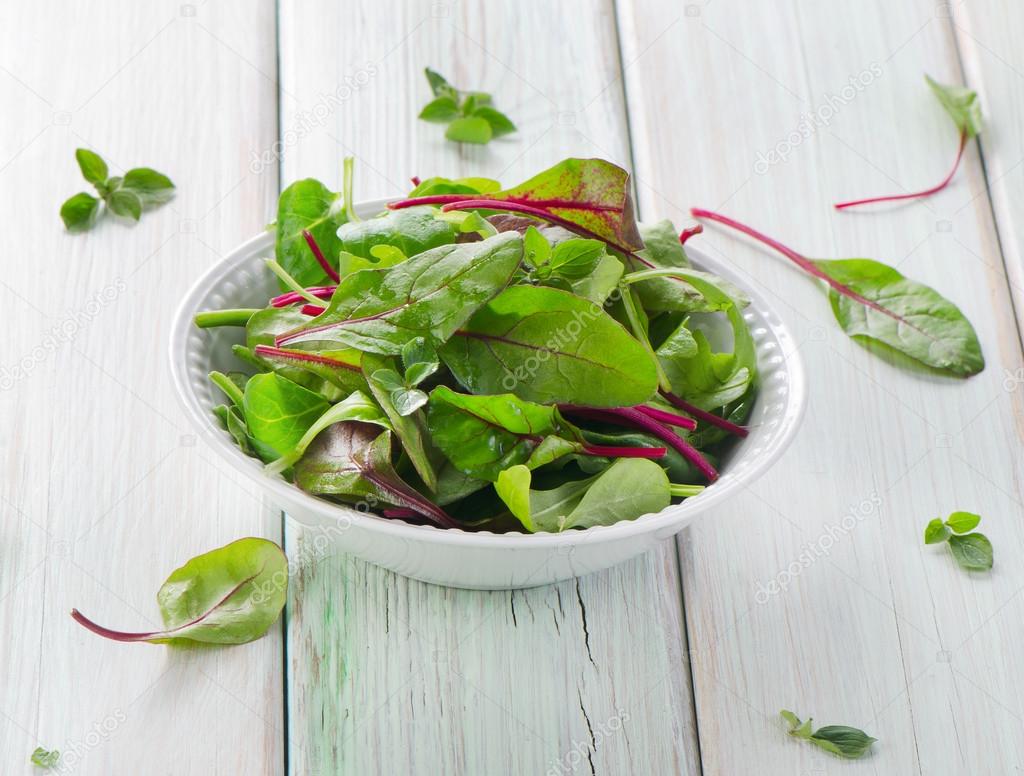 Fresh mixed salad leaves Stock Photo by ©bit245 34409863