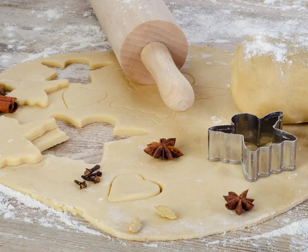 Baking christmas cookies — Stock Photo, Image