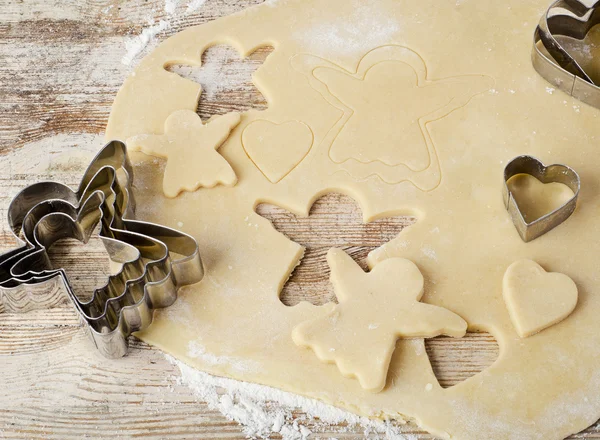 Cuisson des biscuits de Noël — Photo