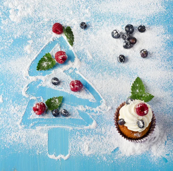 Kerstmis cupcakes — Stockfoto