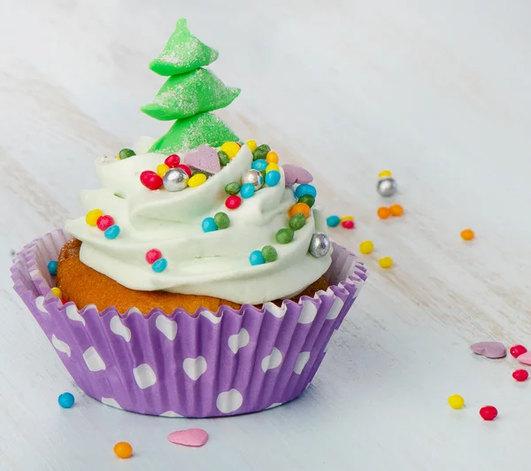 Christmas cupcake — Stock Photo, Image