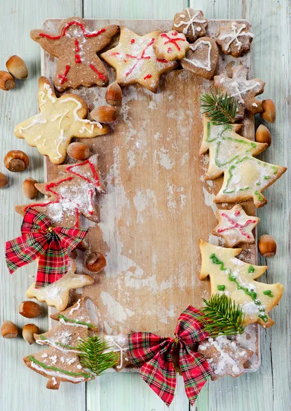 Zelfgemaakte kerstkoekjes — Stockfoto