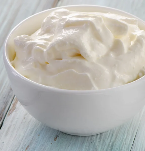 Fresh sour cream — Stock Photo, Image