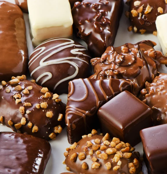 Vários chocolates — Fotografia de Stock