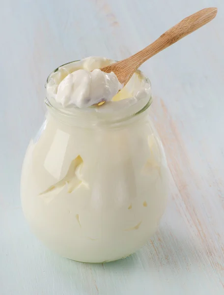 Färsk yoghurt — Stockfoto