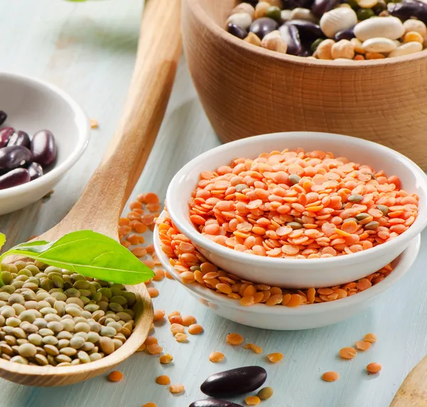 Beans and lentils — Stock Photo, Image
