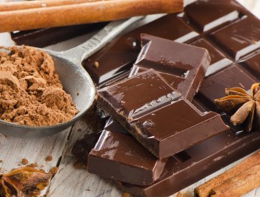 kırılmış çikolata bar