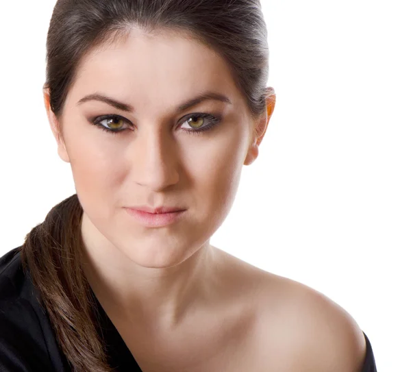 Retrato de una hermosa mujer sonriente — Foto de Stock