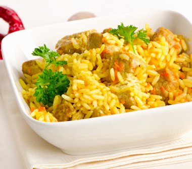 Traditional oriental pilaf clipart