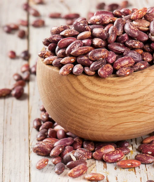 Bowl with haricot beans — Stock Photo, Image