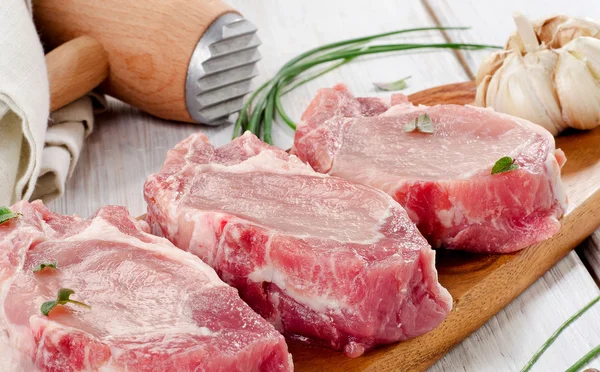 Pork steaks — Stock Photo, Image