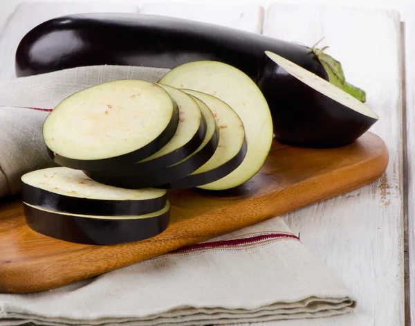 Aubergines tranchées — Photo