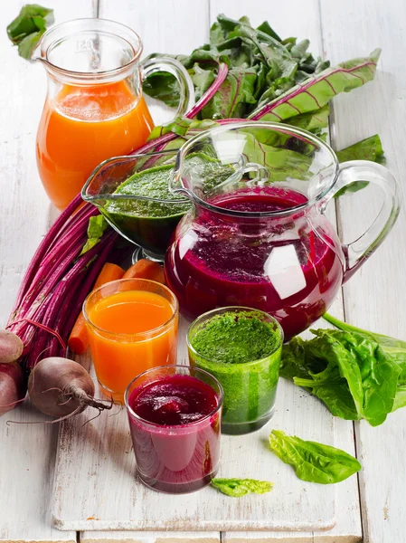 Smoothie and juice — Stock Photo, Image