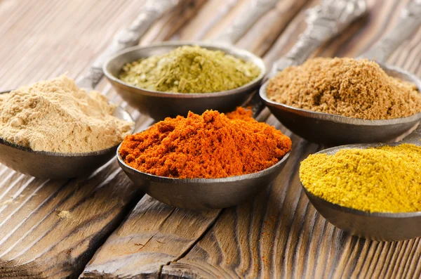 Assortment of powder spices — Stock Photo, Image