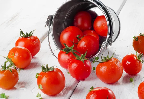 Tomates cereja frescos — Fotografia de Stock