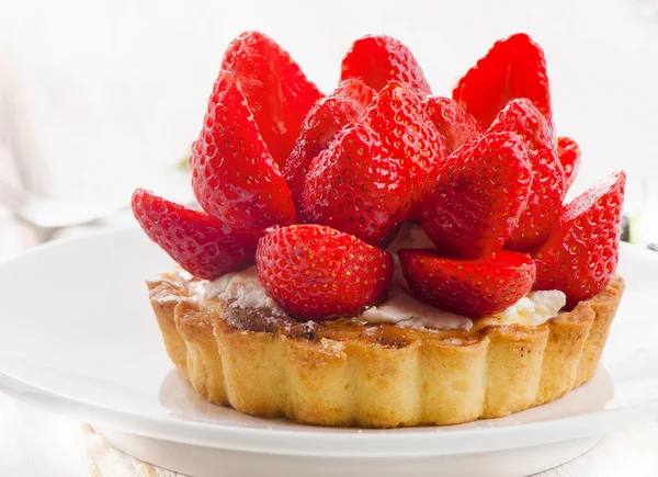 Verse aardbeien tart — Stockfoto