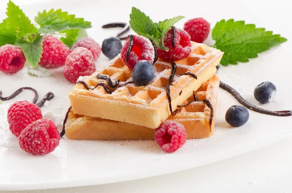 Belgian waffles — Stock Photo, Image