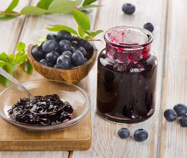 Blueberries jam — Stock Photo, Image