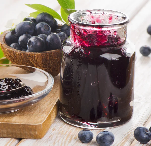 Blueberries jam — Stock Photo, Image