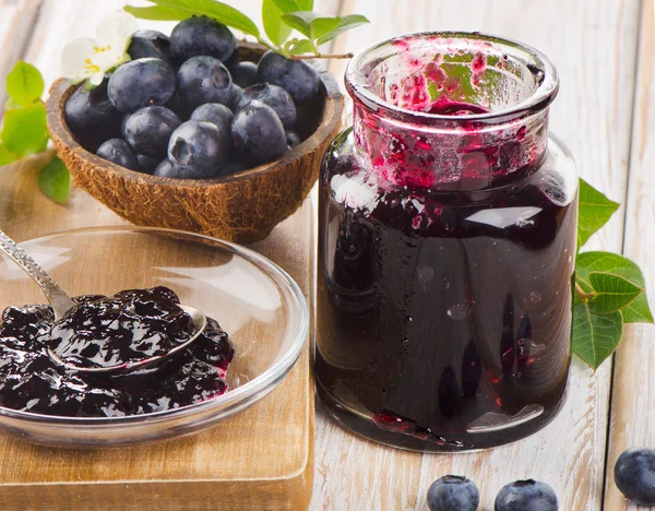 Blueberries jam — Stock Photo, Image