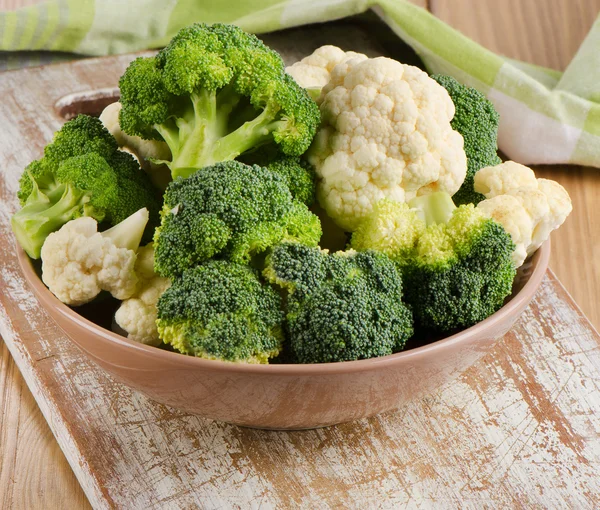 Broccoli en bloemkool — Stockfoto