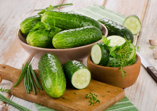 Fresh cucumbers — Stock Photo, Image