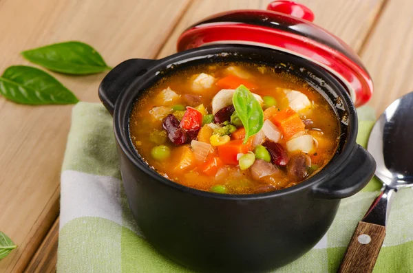 Zupa minestronowa — Zdjęcie stockowe