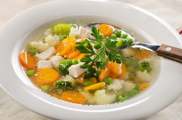 Soupe de poulet — Photo