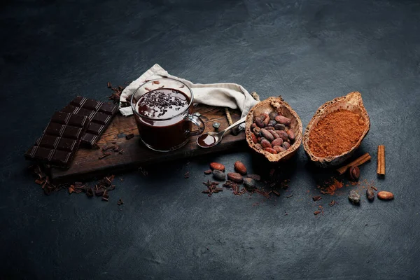 Cacao Marshmallow Cacao Powder Mug Hot Beverage Whipped Cream Top — Fotografie, imagine de stoc
