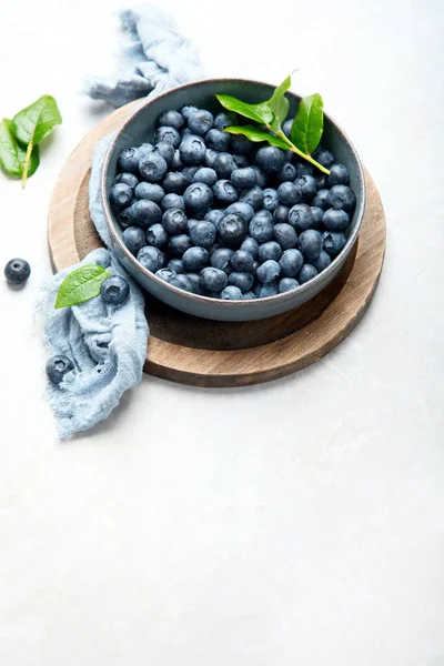 Fresh Blueberry Neutral Background Vegan Vegetarian Concept Copy Space — Foto Stock