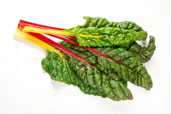 Raw Chard Light Background Highly Nutritious Leaves Popular Component Healthy — Stock Photo, Image