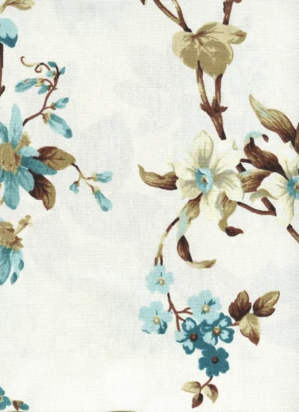 Cotton fabric with floral pattern — Stock Photo, Image