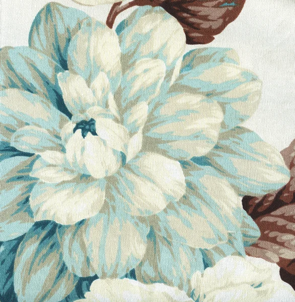 Cotton fabric with floral pattern — Stock Photo, Image