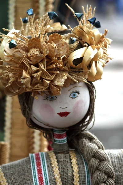 Běloruské panenky vyrobené ze slámy — Stock fotografie