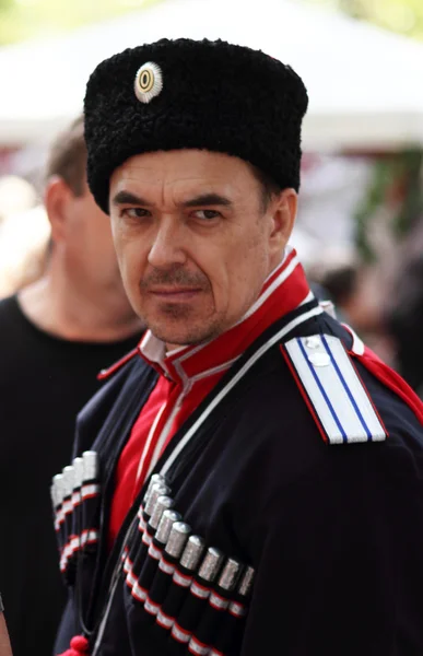 Kuban Cossack in clothing of the late 19th century — Stock Photo, Image